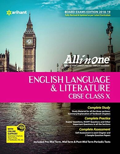 CBSE All In one English Language and Literature Class 10 (based on books First flight and Footprints Without Feet) for 2018